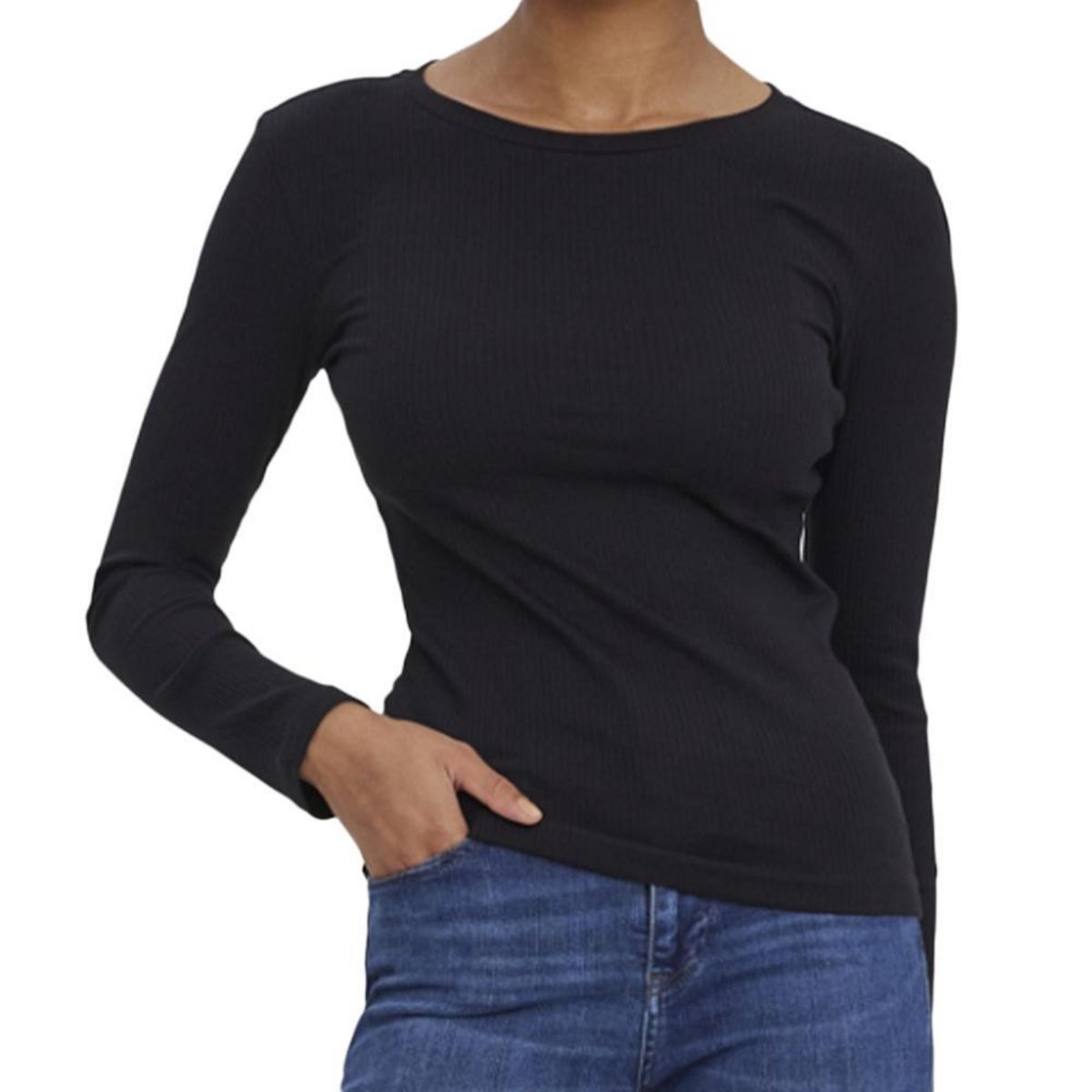 Vero Moda T shirt Manches Longues  Femme Vero Moda Lavender