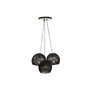 Voir la diapositive 1 : ATMOSPHERA Lampe Suspension 3 Têtes  Tropique  95cm Noir