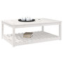 Voir la diapositive 4 : VIDAXL Table de jardin blanc 121x82,5x45 cm bois massif de pin