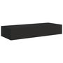 Voir la diapositive 2 : VIDAXL Etagere a tiroir murale Noir 60x23,5x10 cm MDF