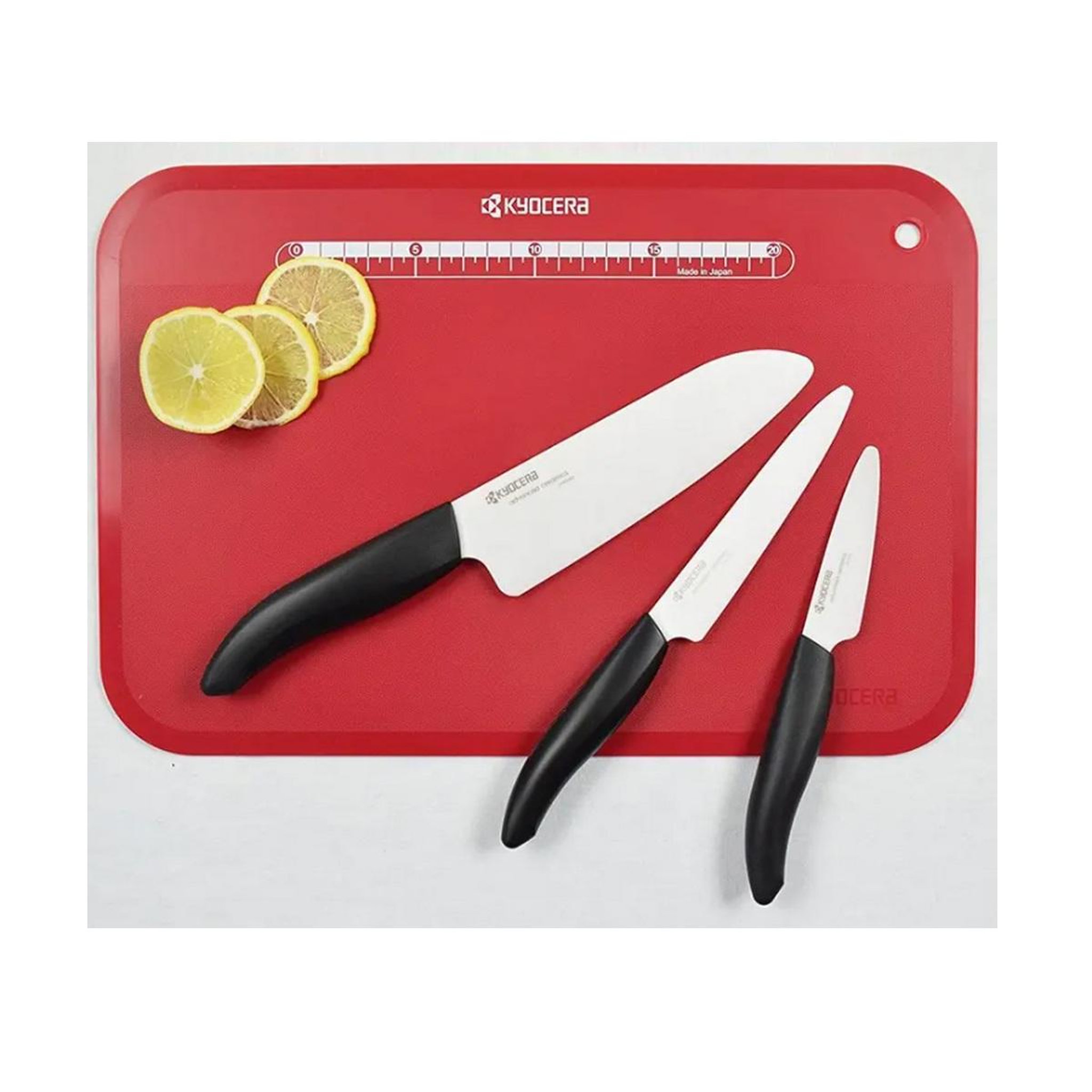 Voir la diapositive 2 : Kyocera Set chef 3 couteaux de cuisine en céramique fine - adb01791