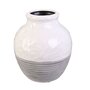 The Home Deco Factory Vase en céramique design Ayda - H. 25 cm - Blanc et gris