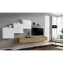 Voir la diapositive 2 : Paris Prix Ensemble Meuble TV  Switch Lamel X  330cm Naturel & Blanc