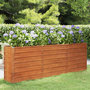 Voir la diapositive 1 : VIDAXL Lit sureleve de jardin rouille 240x40x77 cm acier corten