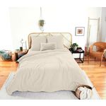 Home collection Parure housse de couette 100% gaze de coton 57 fils - galet. Coloris disponibles : Gris