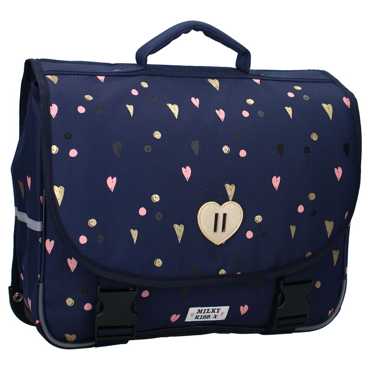 Milky Kiss Cartable 38 cm bleu Confetti Love