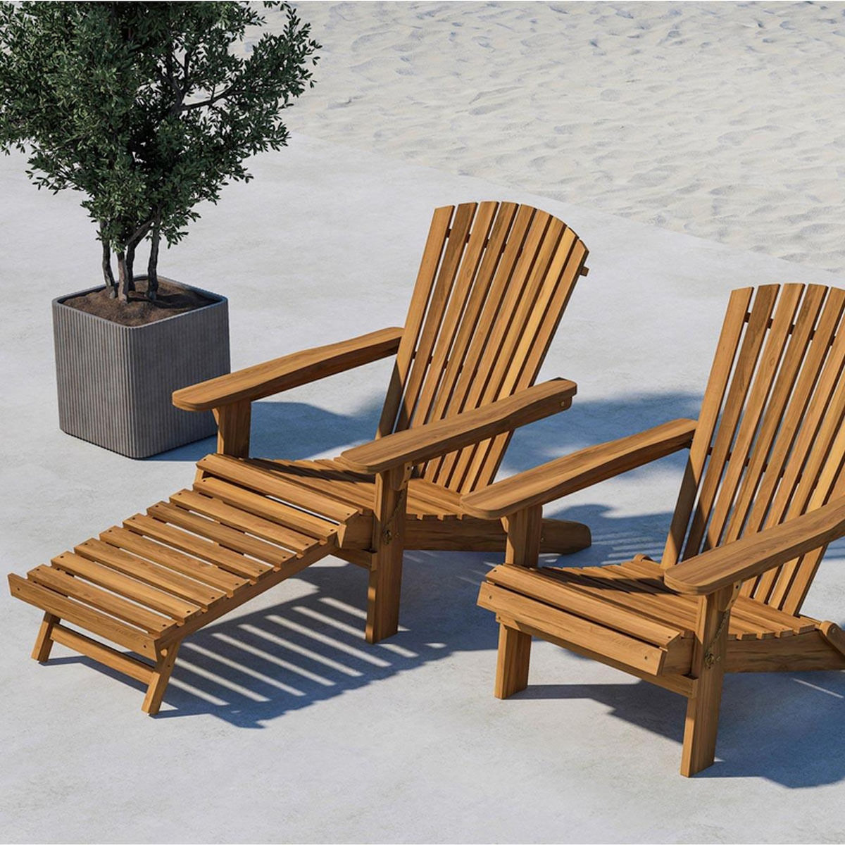 Paris Prix Chaise Longue en Bois  Tropea  88cm Naturel