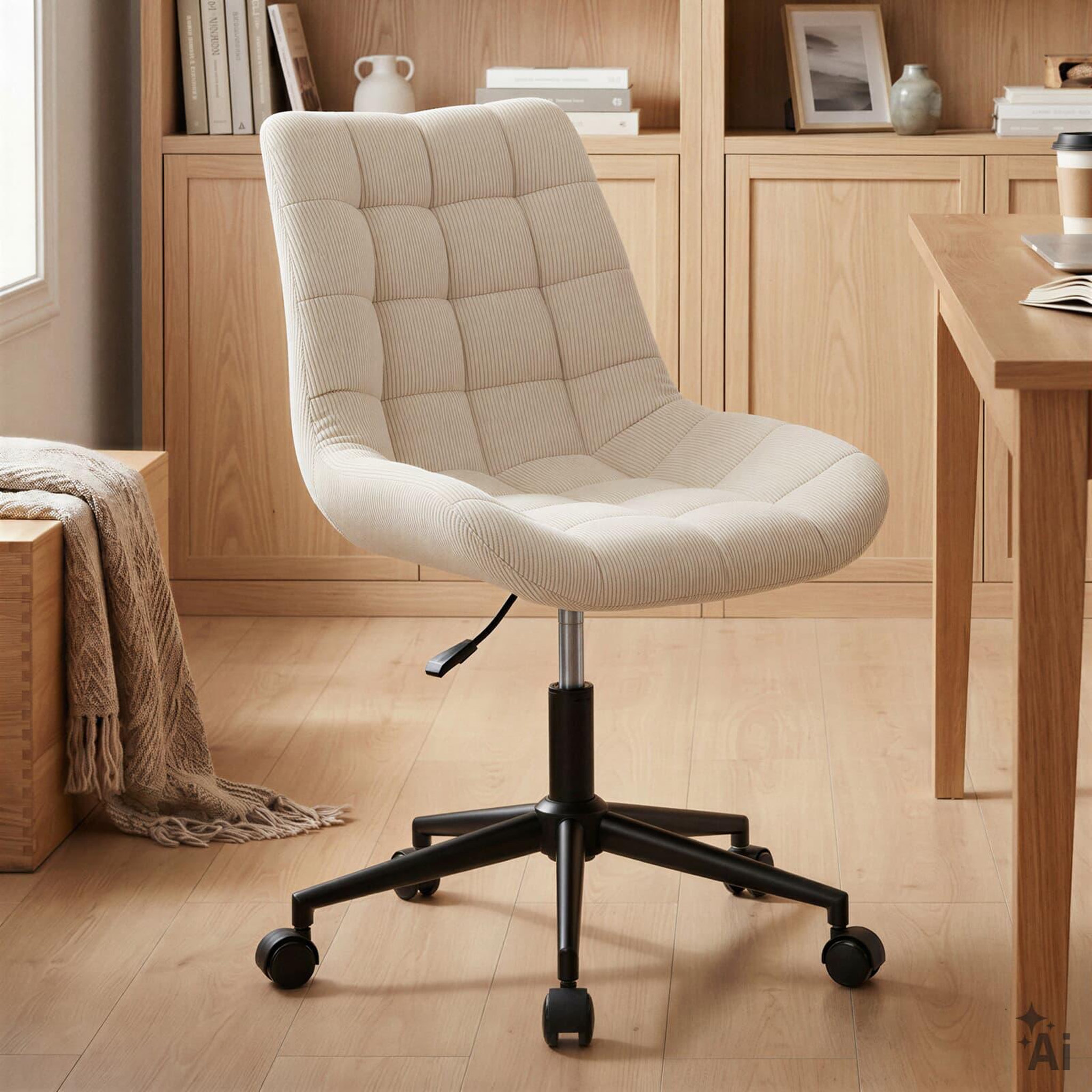 Voir la diapositive 2 : IDIMEX Chaise de bureau vasilo en velours côtelé