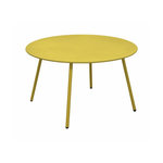 Proloisirs Table basse de jardin ronde en acier Rio - moutarde Ø 70 cm