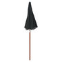 Voir la diapositive 2 : VIDAXL Parasol de jardin avec mat en acier 180 cm anthracite