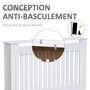 Voir la diapositive 6 : HOMCOM Cache-radiateur design panneau cabinet 112L x 19l x 81H cm MDF blanc