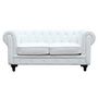 Voir la diapositive 2 : Habitat et Jardin Canapé fixe Chesterfield  Aliza  - 157 x 82 x 70 cm - 2 places - Blanc