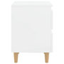 Voir la diapositive 5 : VIDAXL Tables de chevet pieds en pin 2 pcs blanc brillant 40x35x50 cm