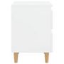 Voir la diapositive 5 : VIDAXL Tables de chevet pieds en pin 2 pcs blanc brillant 40x35x50 cm