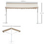 Voir la diapositive 3 : OUTSUNNY Store double pente manuel rétractable inclinaison réglable acier époxy blanc polyester imperméabilisé anti-UV beige dim. 4,50L x 3,40l x 2,55H m