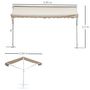Voir la diapositive 3 : OUTSUNNY Store double pente manuel rétractable inclinaison réglable acier époxy blanc polyester imperméabilisé anti-UV beige dim. 4,50L x 3,40l x 2,55H m