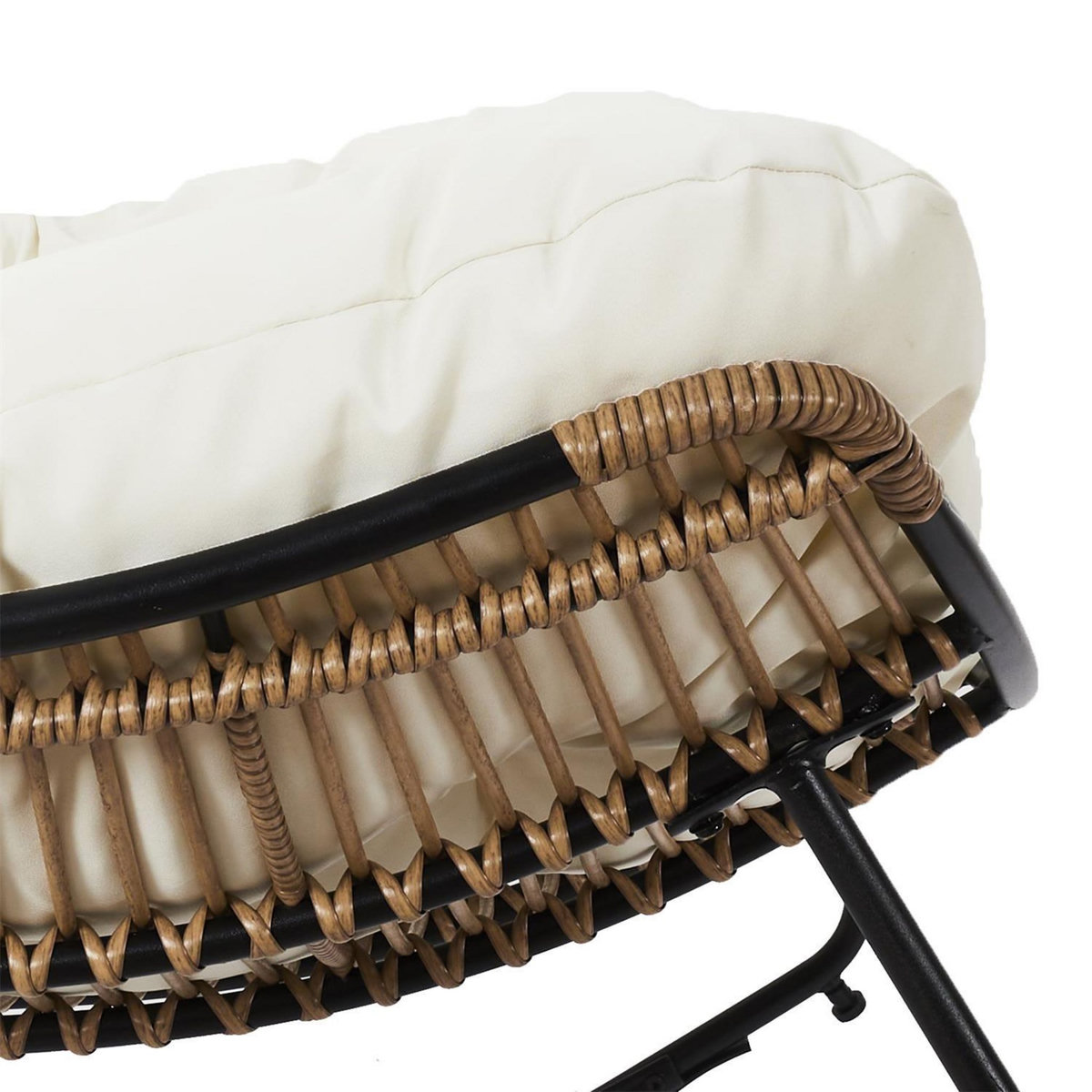 The Home Deco Factory Fauteuil à bascule rembourré Asgar