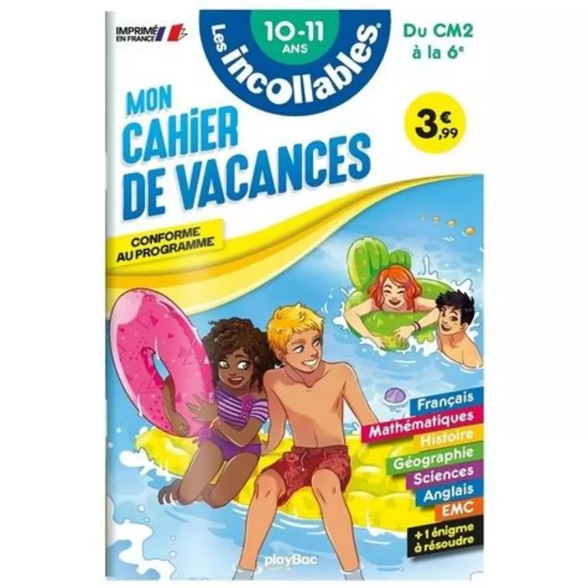  MON CAHIER DE VACANCES DU CM2 A LA 6E. 10-11 ANS, EDITION 2023, Playbac