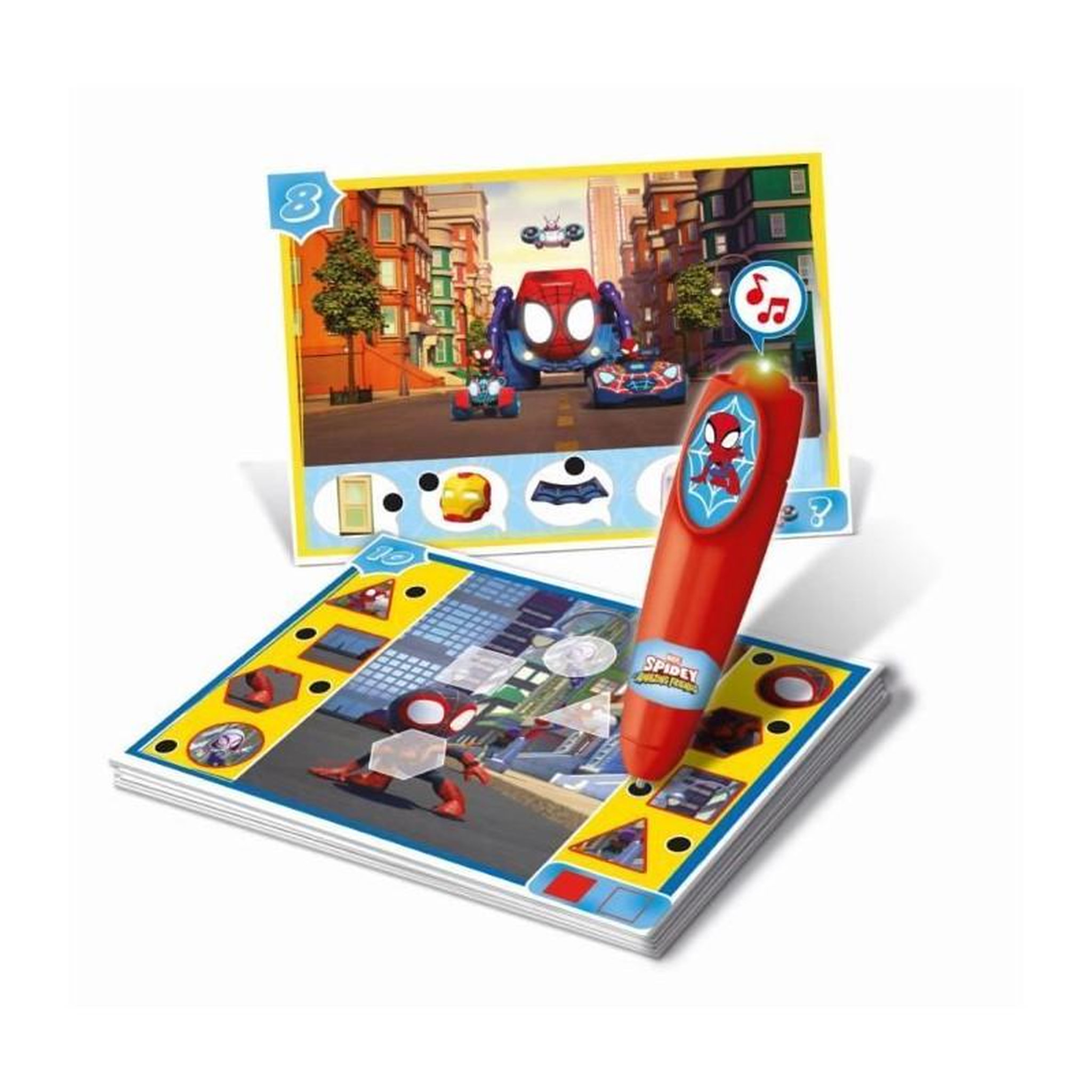 Voir la diapositive 2 : CLEMENTONI Clementoni - Quizzy - Spidey - Jeu interactif avec 200 Quizz + un stylo électronique - Dés 3 ans