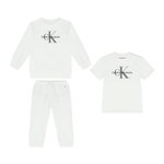CALVIN KLEIN JEANS Ensemble de Survêtement  Garçon Calvin Klein Jeans Starter Gif. Coloris disponibles : Blanc