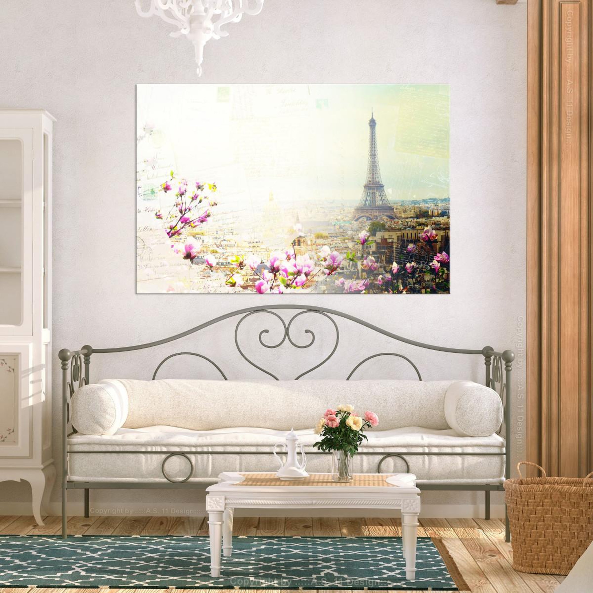 Voir la diapositive 2 : Paris Prix Tableau imprimé  postcards from paris wide