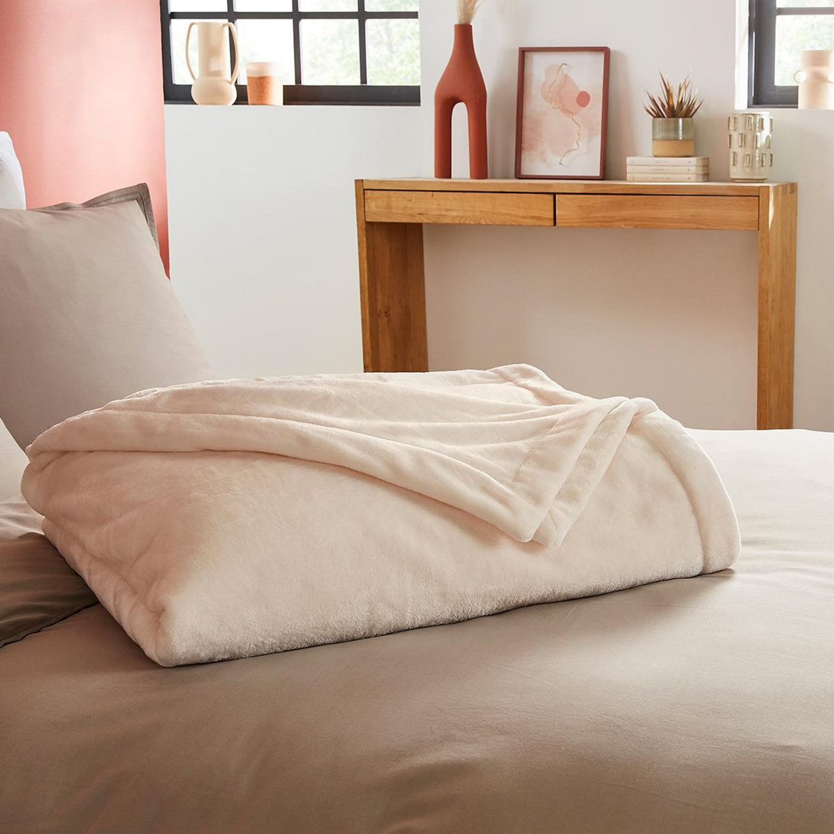 DODO Couverture Polaire Extra Douce Coloris Ecru