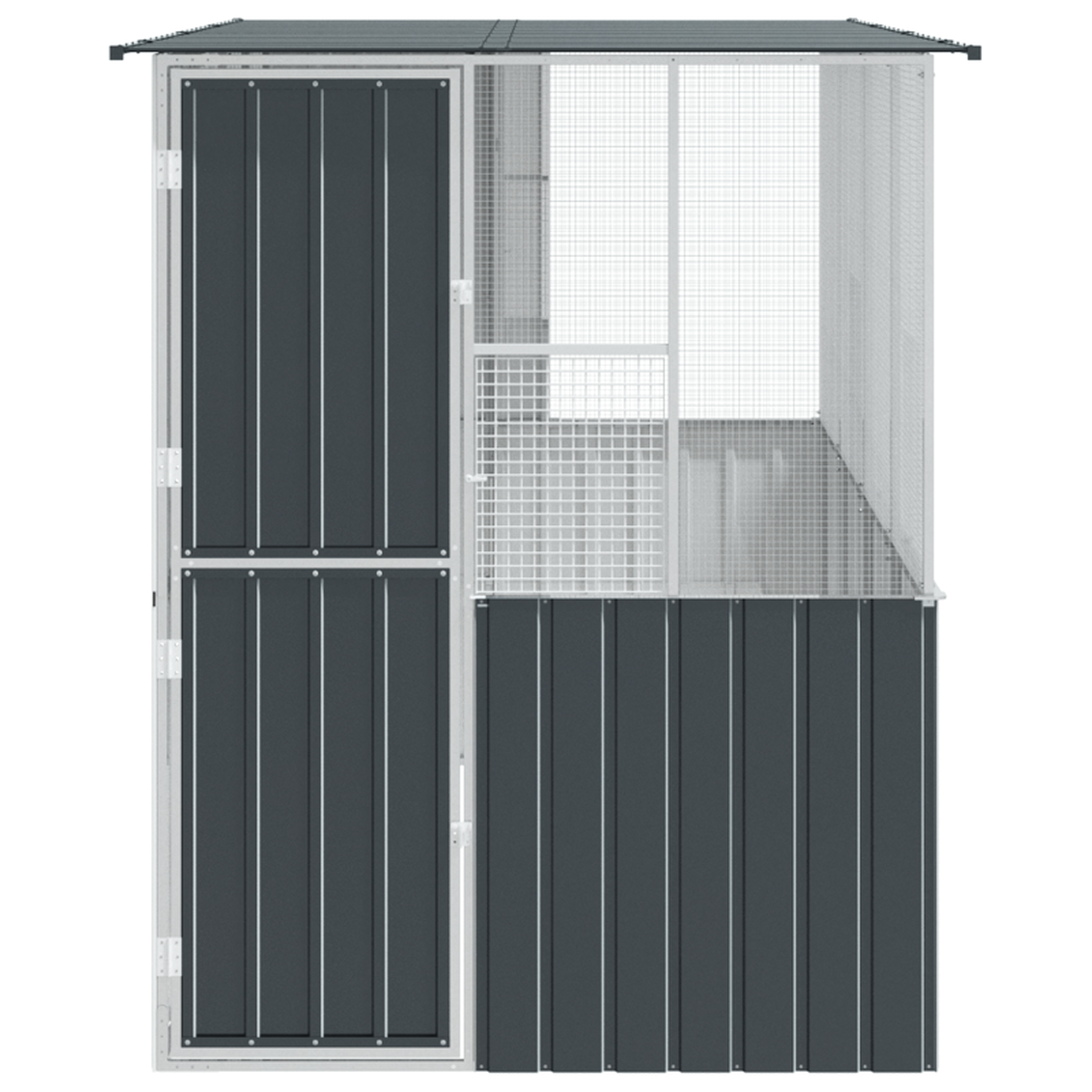 Voir la diapositive 6 : VIDAXL Cage à oiseaux Anthracite 215x78x200 cm Acier galvanisé