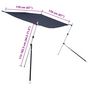 Voir la diapositive 6 : VIDAXL Kit d'extension d'ombrage T-Top bleu 170x170x(113-182,5) cm