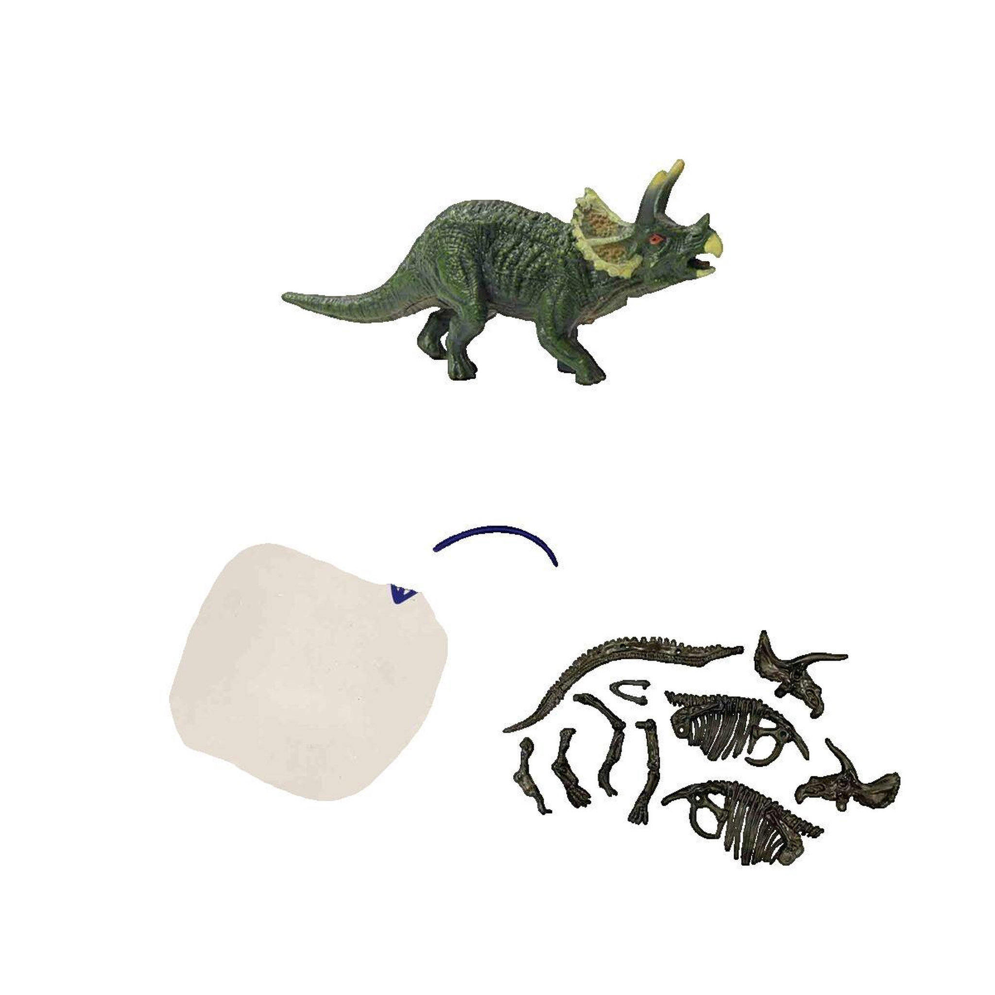 Voir la diapositive 3 : SES Creative Fouille de dinosaures et de squelettes 2 en 1 - Tricératops - SES CREATIVE