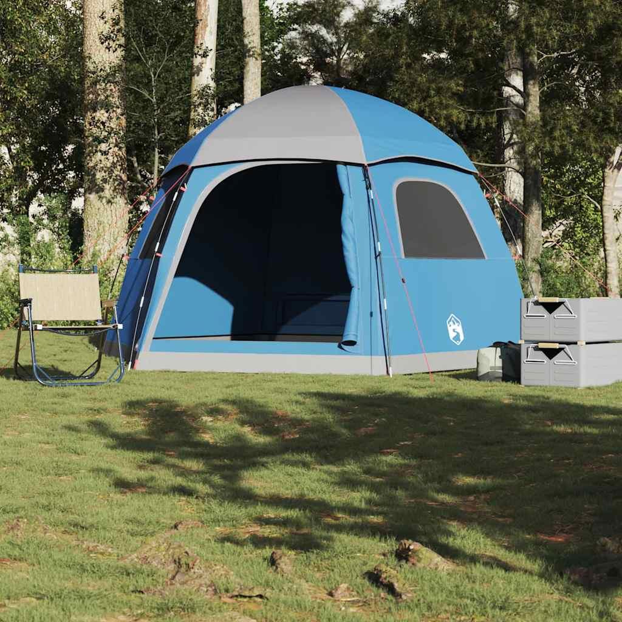 VIDAXL Tente de familiale igloo 6 personnes bleu impermeable