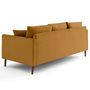 Voir la diapositive 6 : LISA DESIGN Ostrava - canapé droit 3 places en velours pieds en bois