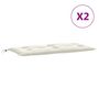 Voir la diapositive 4 : VIDAXL Coussins de banc de jardin lot de 2 creme melange tissu