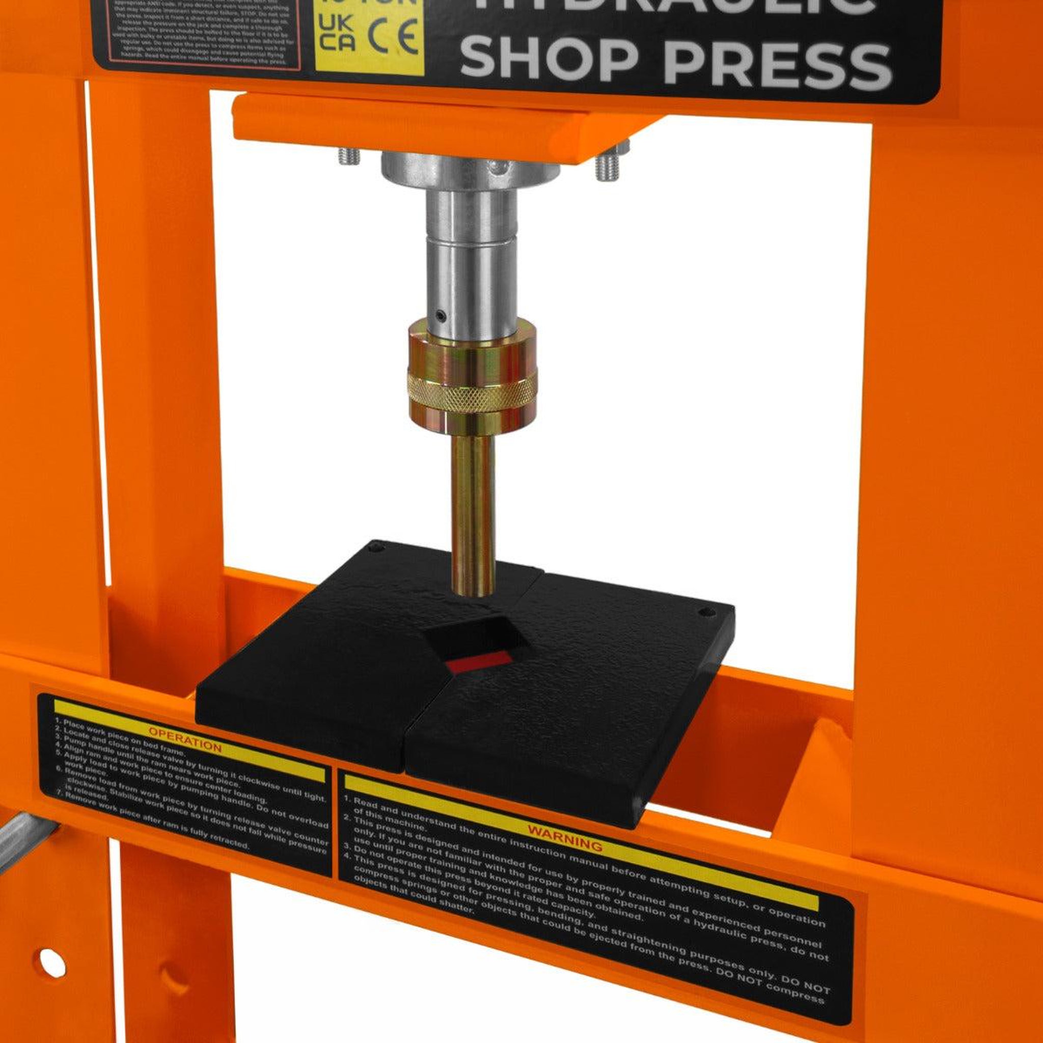 Voir la diapositive 4 : T-MECH Presse hydraulique d'atelier - 10 tonnes