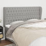 Voir la diapositive 1 : VIDAXL Tete de lit avec oreilles Gris clair 183x23x118/128 cm Tissu