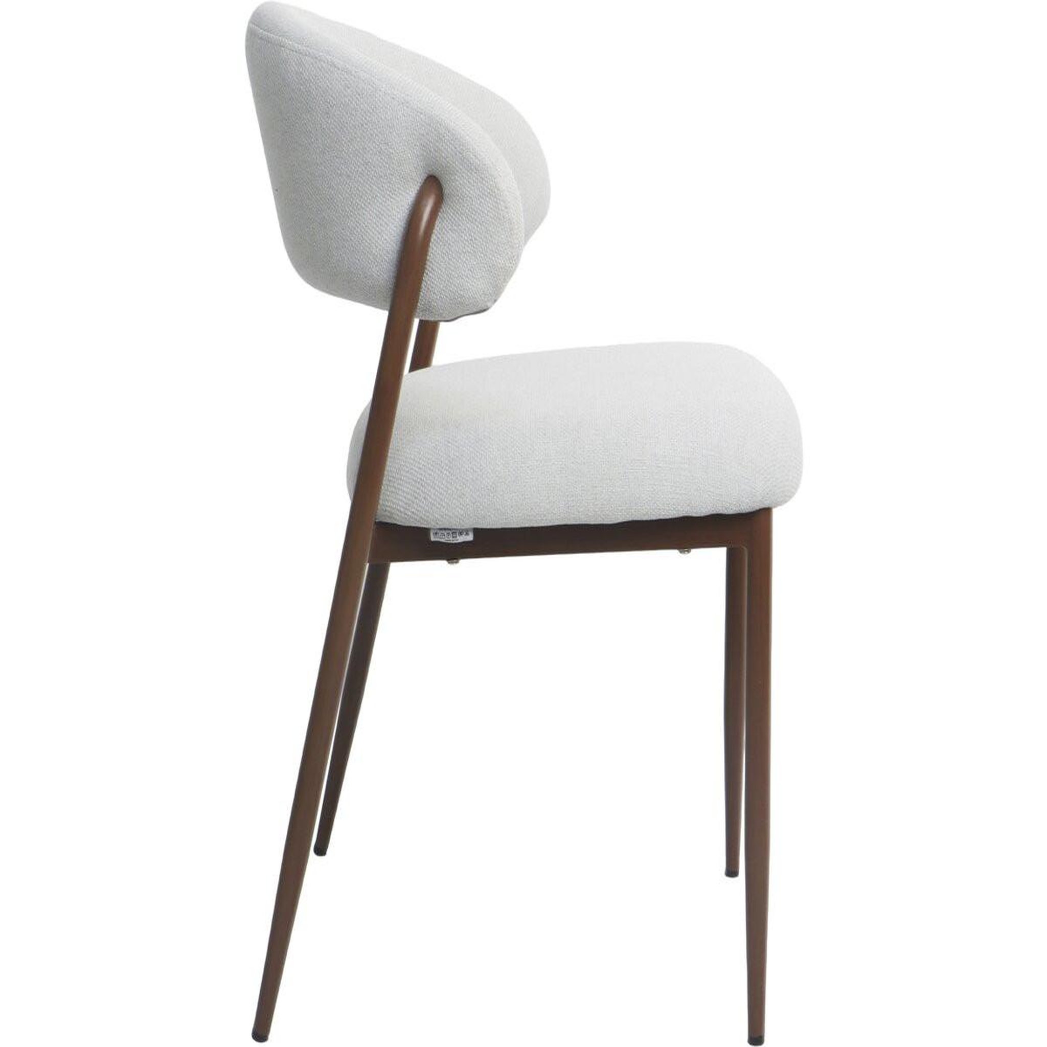 Voir la diapositive 5 : Habitat et Jardin Lot de 2 chaises de salle à manger en tissu et métal  edena  - gris clair