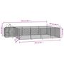 Voir la diapositive 5 : VIDAXL Chenil d'exterieur pour chiens avec toit argente 10x6x2,5 m