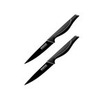 NIROSTA Ensemble de 2 Couteaux d'office 24 cm Nirosta Black Edition