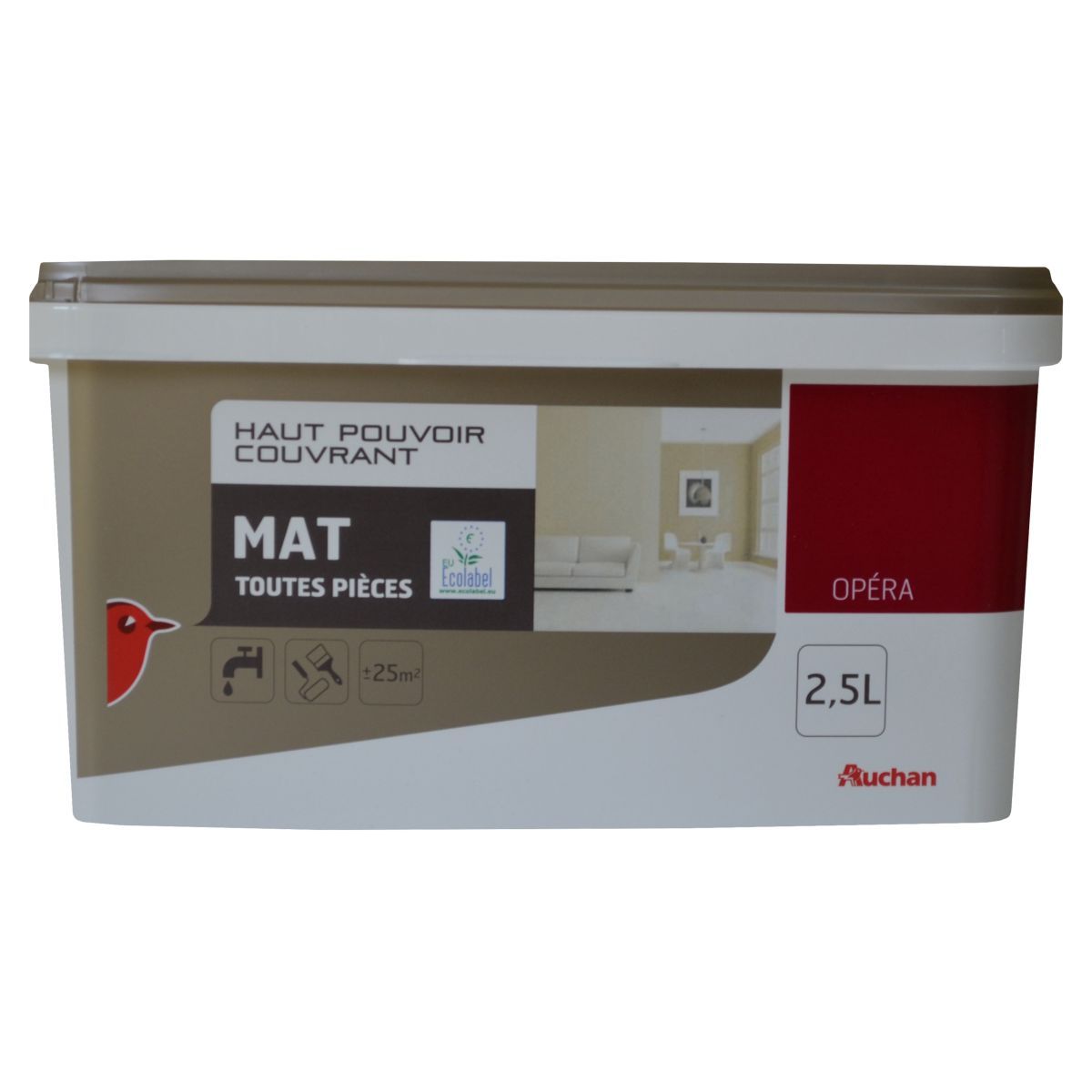 AUCHAN Peinture murale couleur opéra mat 