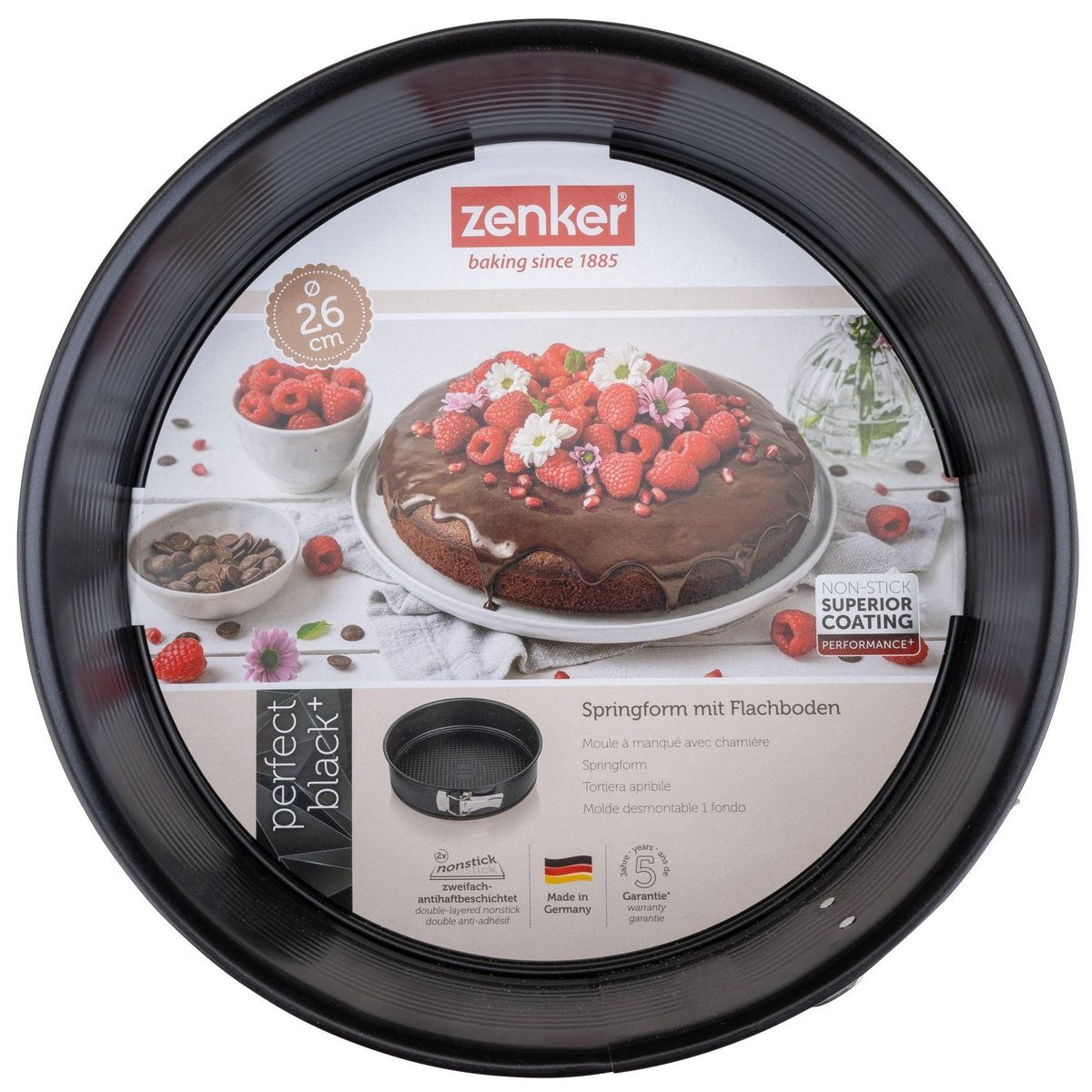 ZENKER Moule à manqué à charnière 26 cm Zenker PerfectBack+