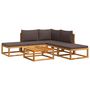 Voir la diapositive 2 : VIDAXL Salon de jardin avec coussins 6 pcs bois d'acacia solide