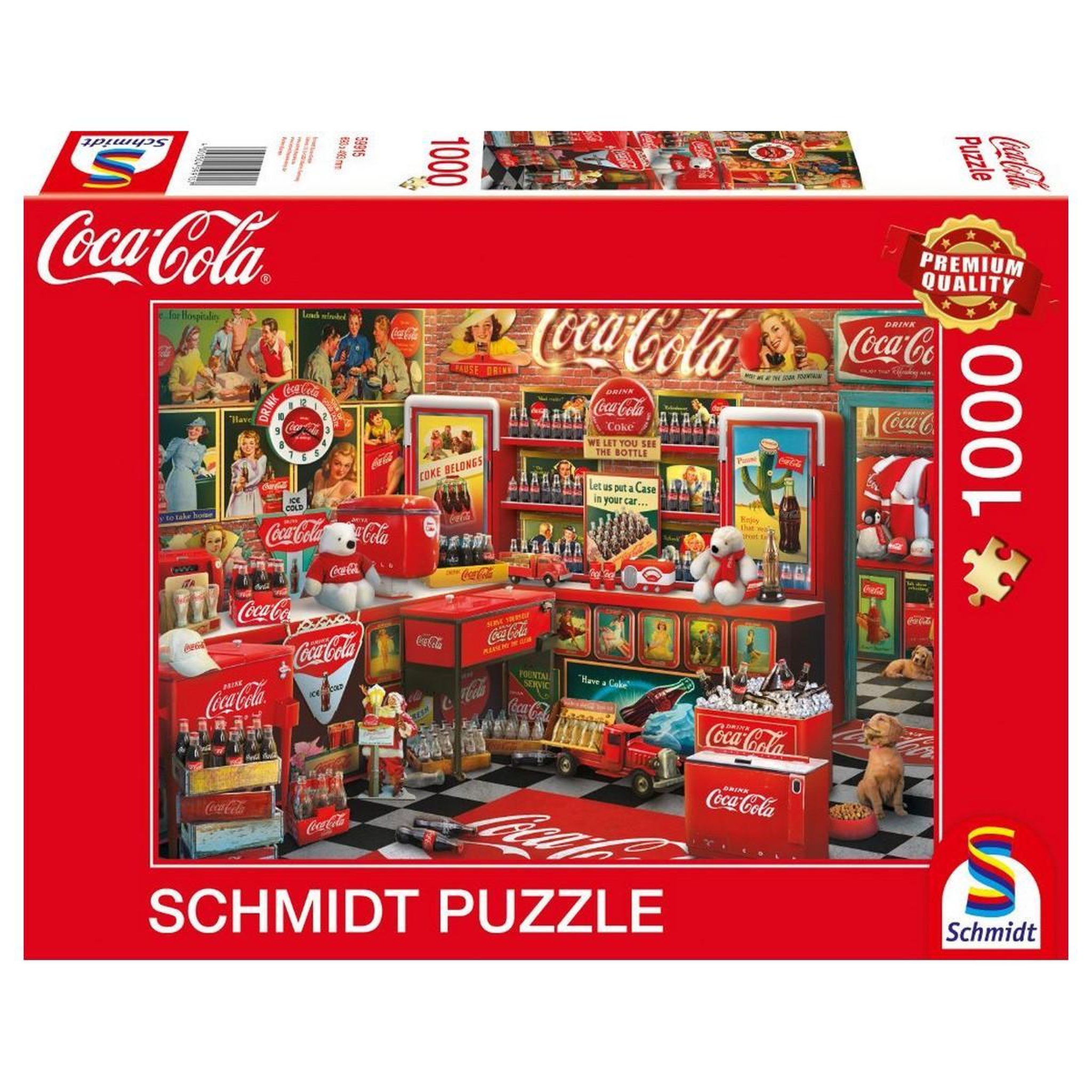 Voir la diapositive 2 : Schmidt Puzzle 1000 pièces Coca Cola nostalgie