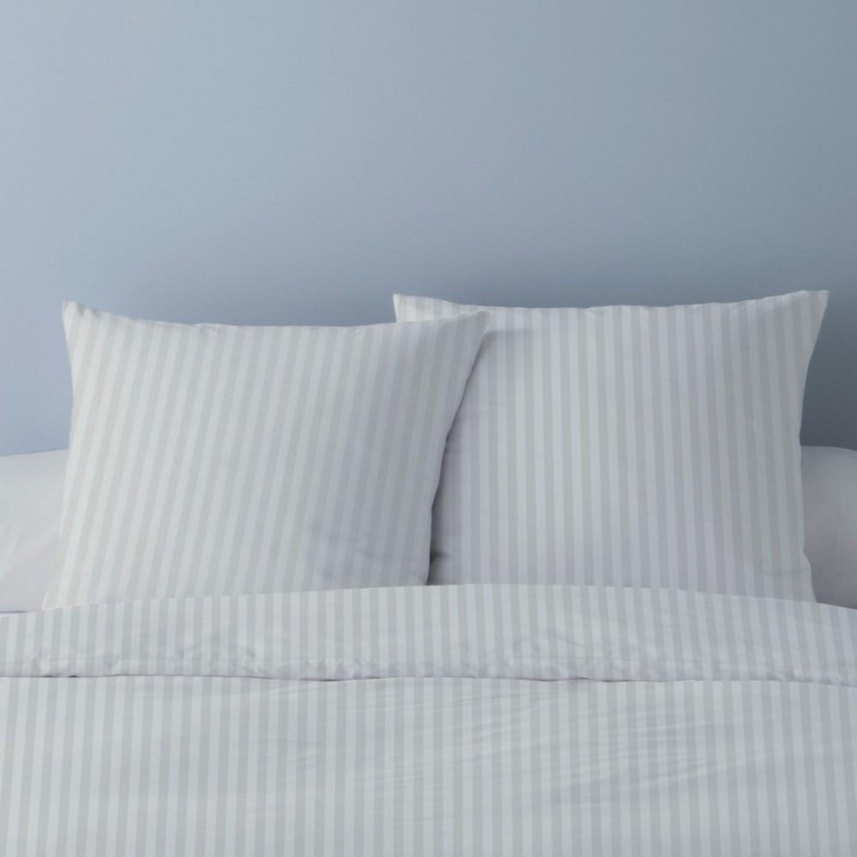 Dourev Housse de couette 240x220 STRIPES BLANC + 2 taies coton 78 fils