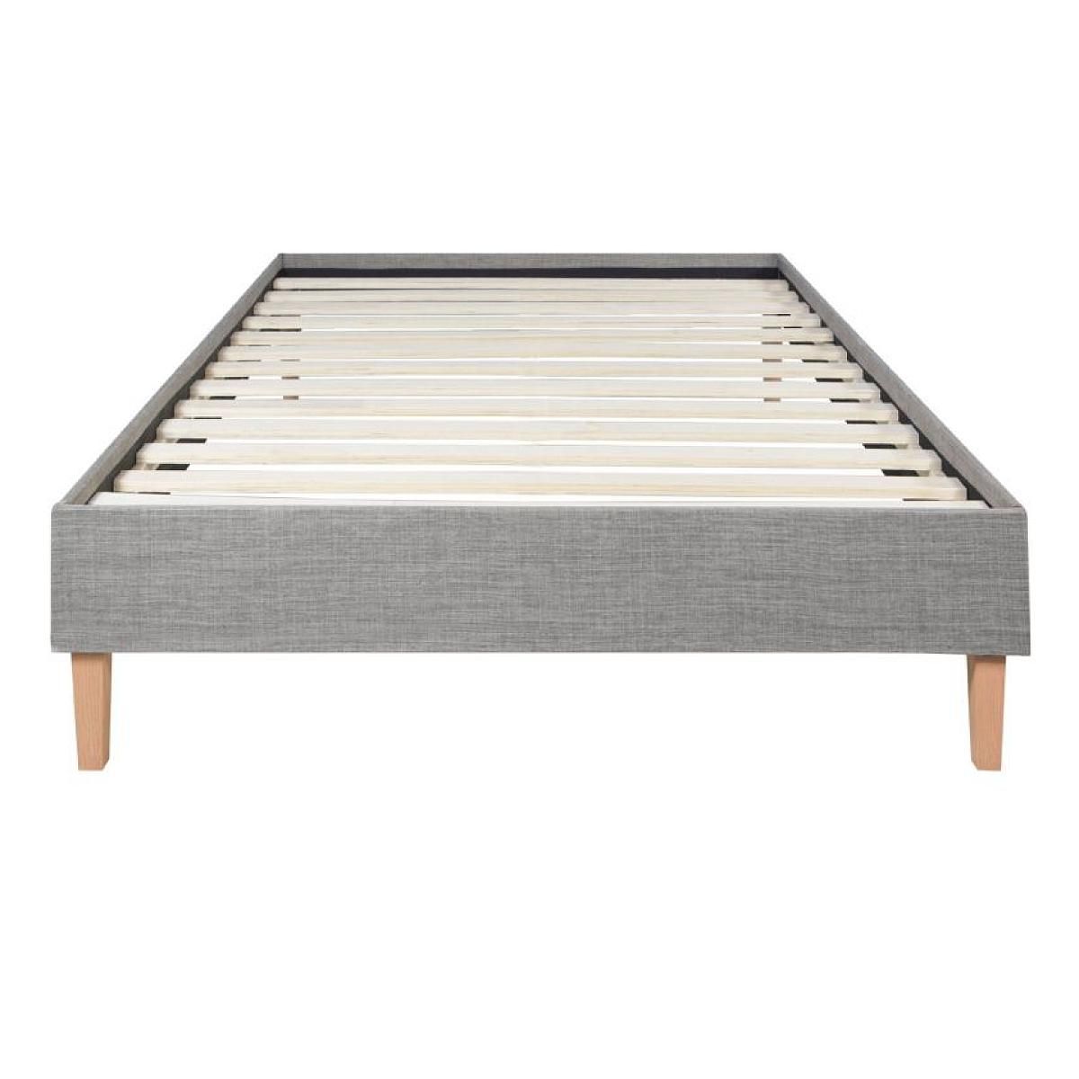 HomeStyle4U Lit capitonné avec matelas sommier 90x200