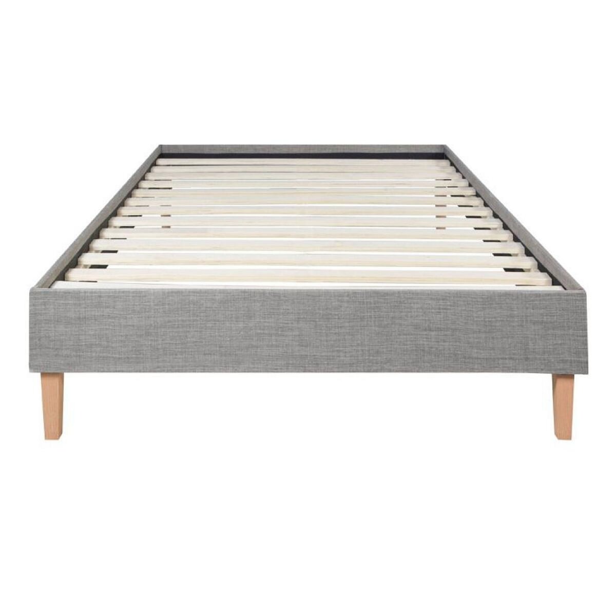 HomeStyle4U Lit capitonné avec matelas sommier 90x200