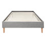 Voir la diapositive 4 : HomeStyle4U Lit capitonné avec matelas sommier 90x200