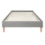 Voir la diapositive 4 : HomeStyle4U Lit capitonné avec matelas sommier 90x200