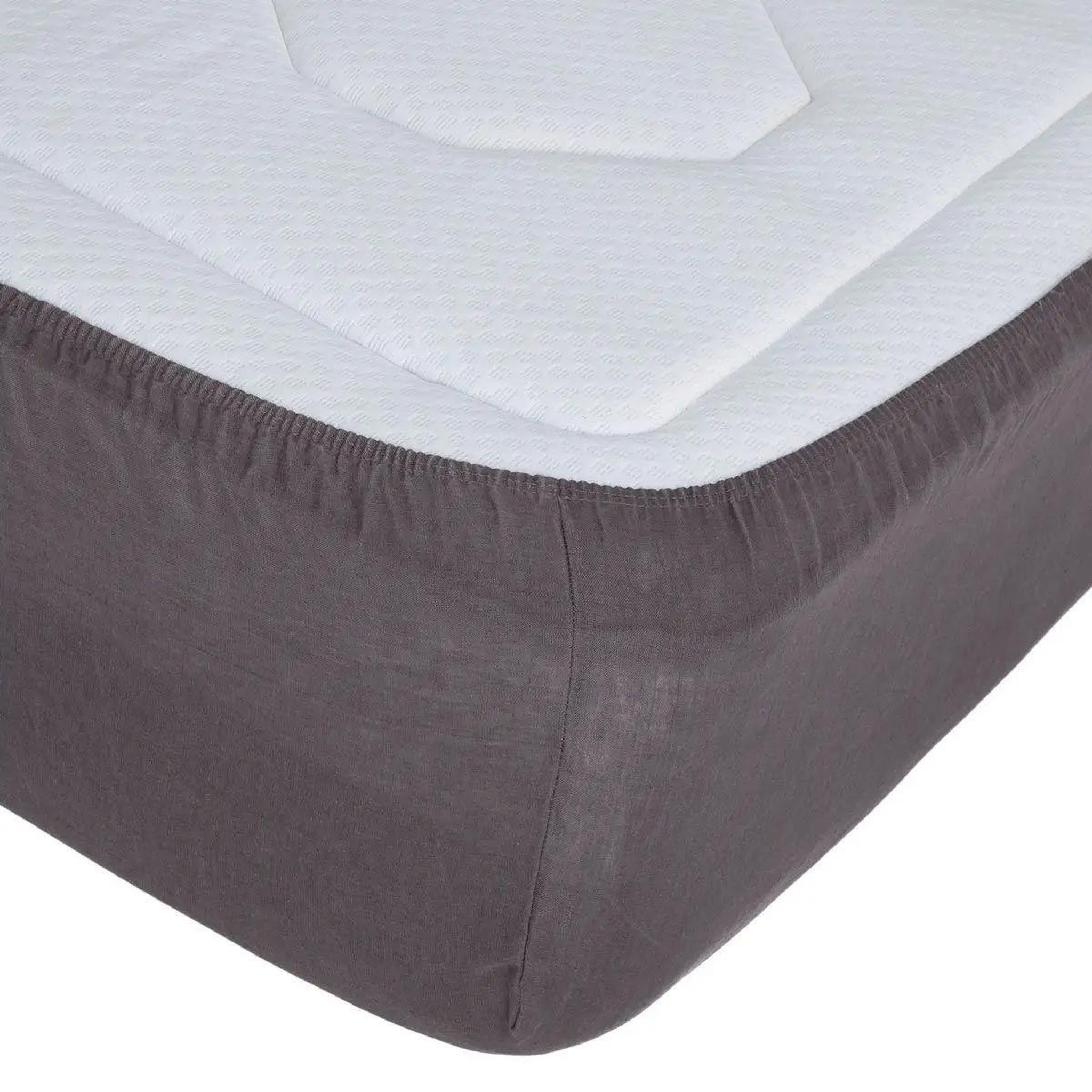 Voir la diapositive 2 : ATMOSPHERA Drap housse en lin  adorable  160x200cm gris ardoise