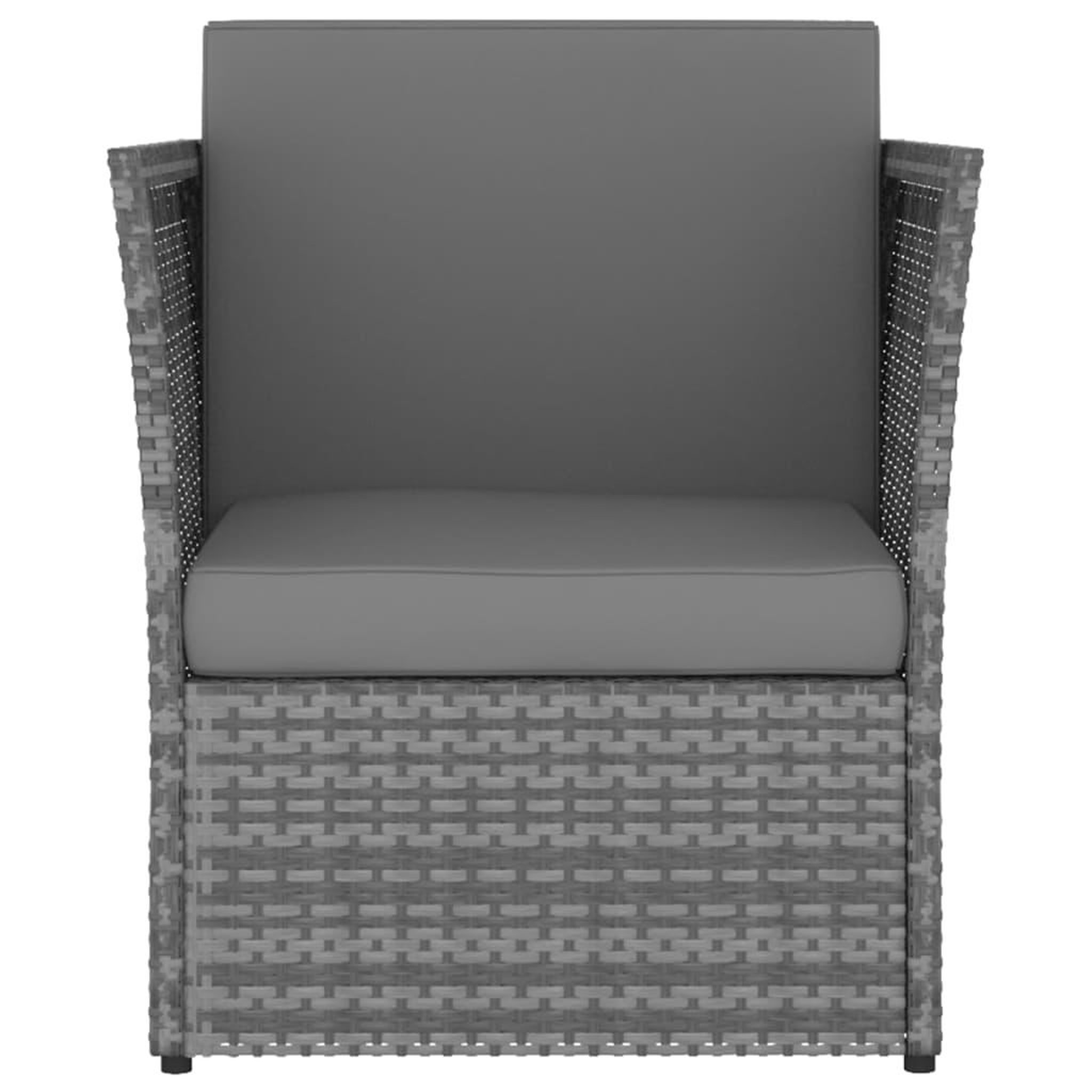 Voir la diapositive 3 : VIDAXL Chaise de jardin avec tabouret resine tressee anthracite