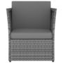 Voir la diapositive 3 : VIDAXL Chaise de jardin avec tabouret Resine tressee Anthracite