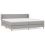 Voir la diapositive 2 : VIDAXL Sommier a lattes de lit avec matelas Gris clair 200x200cm Tissu